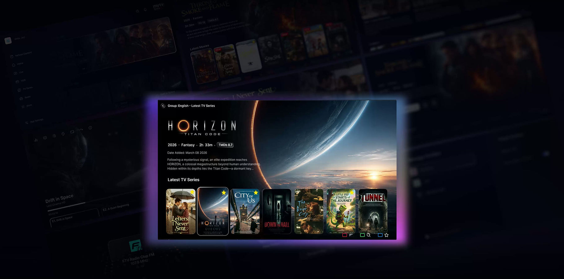 MYTVOnline 4 atnaujintos sąsajos vaizdas