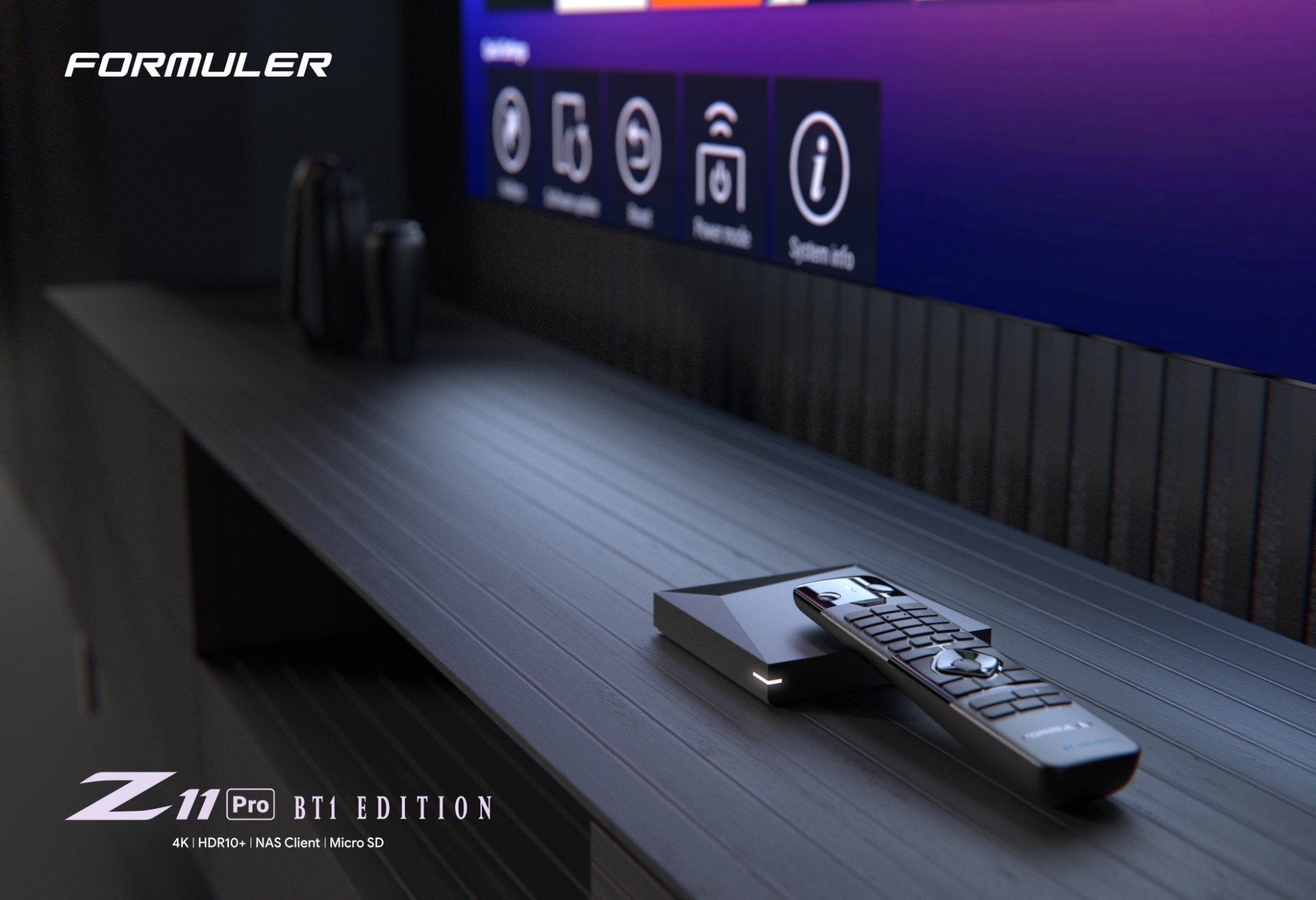 Formuler Z11 Pro ir BT1 pultas